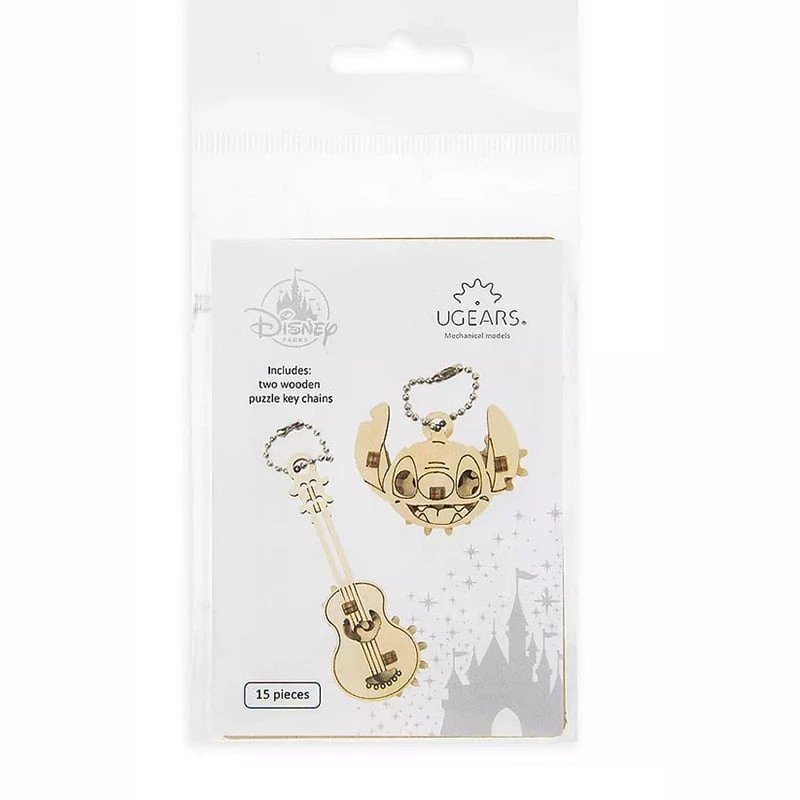Disney UGears Wooden Puzzle Keychain Set - Stitch 2 Disney UGears Wooden Puzzle Keychain Set - Stitch - Image 2