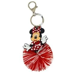 Disney Keychain - Minnie Mouse - Koosh Pom Pom Bag Clip