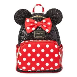 Disney Parks Loungefly Mini Backpack - Minnie Mouse Sequin And Polka Dot