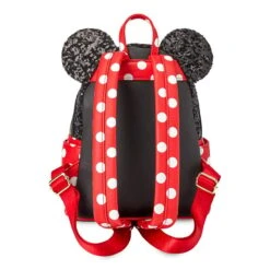 Disney Parks Loungefly Mini Backpack - Minnie Mouse Sequin And Polka Dot -Disney 88642 3