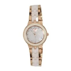 Disney Wrist Watch - Mickey Icon - White And Rose Gold Ceramic Mickey Mouse - Women