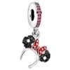 Disney Pandora Charm - Mickey Mouse Black And White Ear Headband
