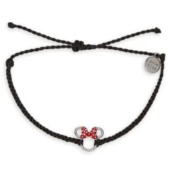 Disney Bracelet By Pura Vida - Minnie Mouse Icon Charm - Black