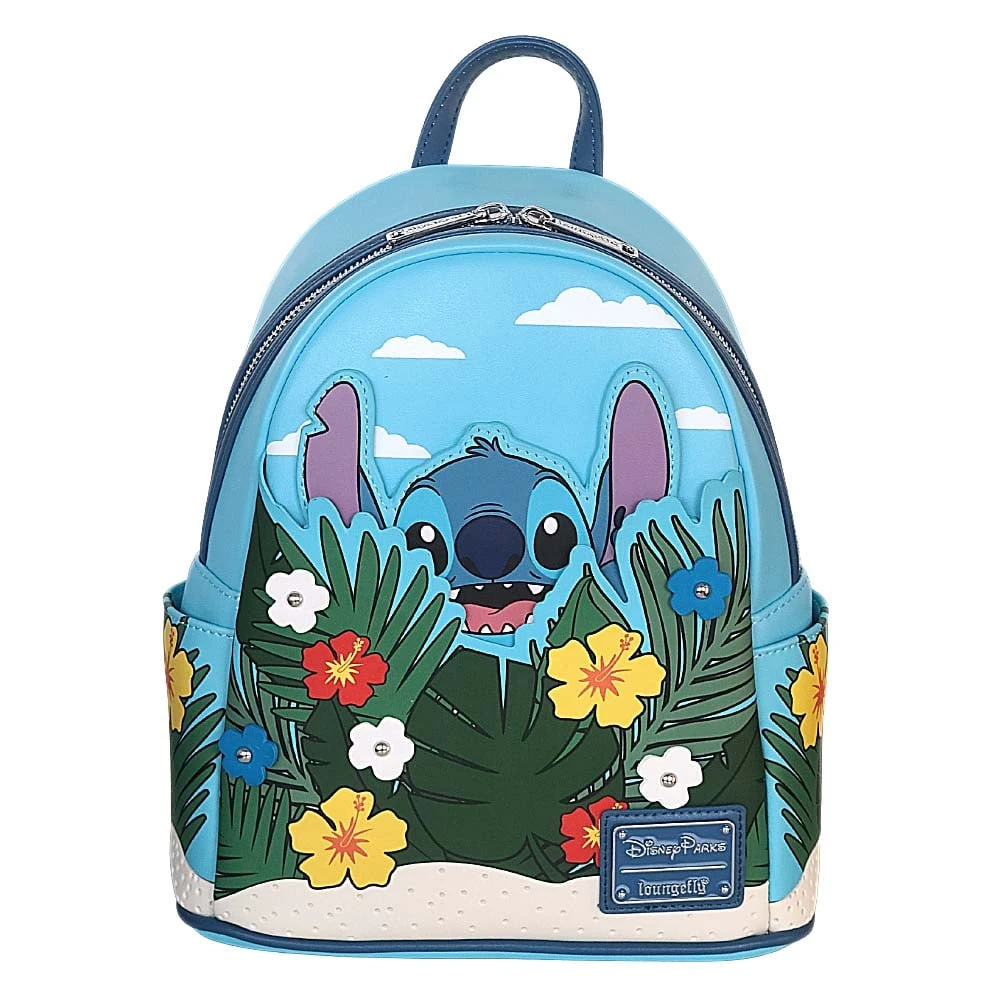 Disney Parks Loungefly Mini Backpack - Pop Up Stitch Tropical Floral 1 Disney Parks Loungefly Mini Backpack - Pop Up Stitch Tropical Floral