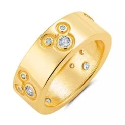 Disney Yellow Gold Ring By CRISLU - Mickey Mouse Icon