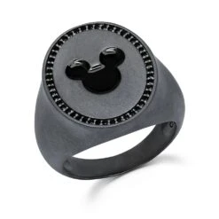 Disney Signet Ring For Men By CRISLU - Mickey Mouse