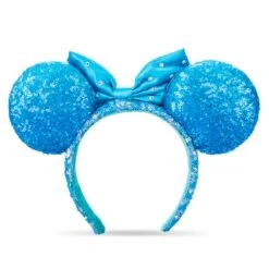 Disney Minnie Ear Headband - Aqua Sequins -Disney 95288s2