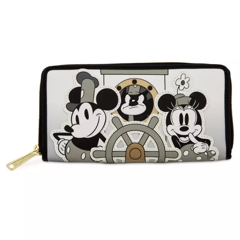 Disney Parks Loungefly Wallet - Steamboat Willie 1 Disney Parks Loungefly Wallet - Steamboat Willie