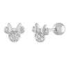Disney Earrings By Rebecca Hook - Minnie Mouse - White Gold