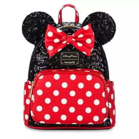 Disney Parks Loungefly Mini Backpack - Minnie Mouse - Sequined 1 Disney Parks Loungefly Mini Backpack - Minnie Mouse - Sequined
