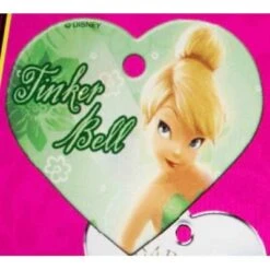 Disney Engraved ID Tag - Tinker Bell Green Heart