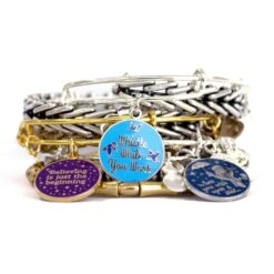 Disney Alex And Ani Bracelet - Whistle While You Work - Gold -Disney aaquotes3
