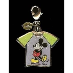 Disney Dangle Charm - MICKEY PURPLE GLITTER SHIRT